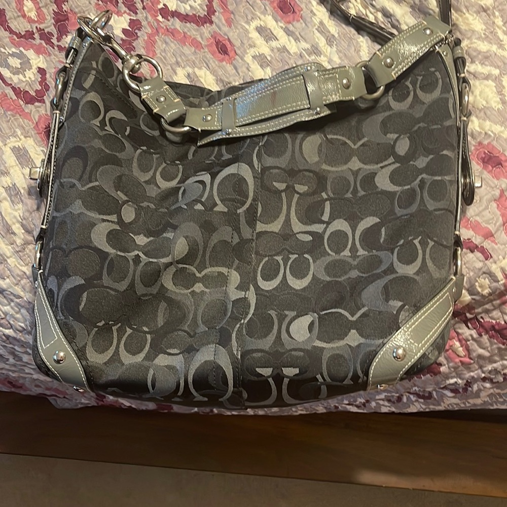 Gently used coach bag. Small stain on handle